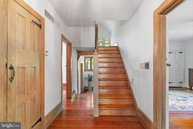 8515 Seminole St, Philadelphia, PA 19118 - stairway featuring wood finished floors and baseboards