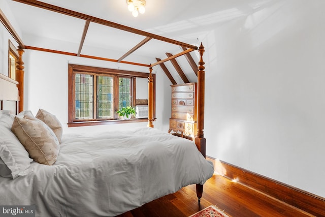8515 Seminole St, Philadelphia, PA 19118 - bedroom with wood finished floors, lofted ceiling, and cooling unit