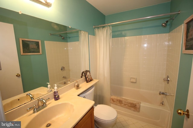 29 Huber Ct, Hightstown, NJ 08520 - full bath with shower / bath combination with curtain, toilet, vanity, and tile patterned floors