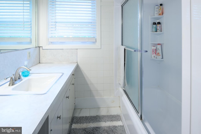 1581 W Branch Rd, State College, PA 16801 - bathroom featuring vanity and enclosed tub / shower combo