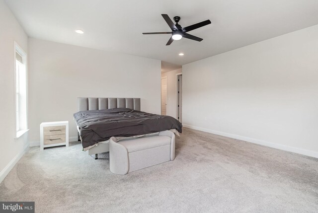 220 Moorefield St, Mechanicsburg, PA 17055 - bedroom featuring carpet flooring, recessed lighting, baseboards, and a ceiling fan