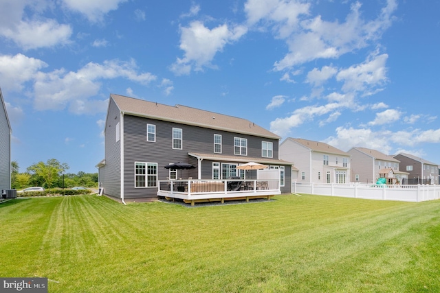 220 Moorefield St, Mechanicsburg, PA 17055 - back of house featuring a wooden deck and a residential view