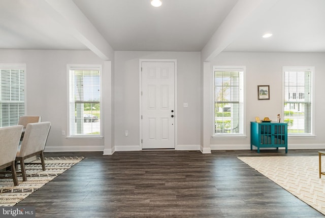 220 Moorefield St, Mechanicsburg, PA 17055 - entrance foyer featuring dark wood finished floors, baseboards, and recessed lighting