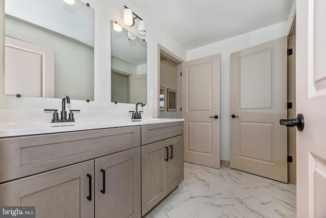 714 Iron Frg Unit A, Frederick, MD 21702 - bathroom with marble finish flooring and double vanity