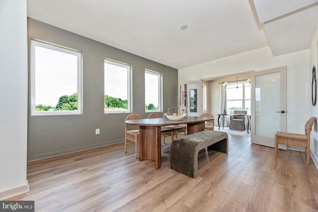 714 Iron Frg Unit A, Frederick, MD 21702 - dining area with light wood-style flooring and baseboards