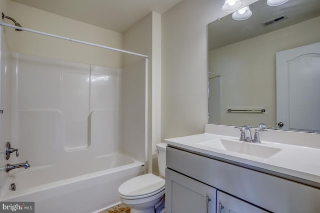 217 Tea Party Trl, Dover, DE 19901 - bathroom with toilet, vanity, and shower / bath combination