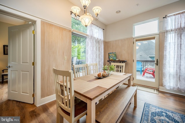 1278 Deep Creek Dr Unit B3, Mc Henry, MD 21541 - dining area with a chandelier and wood finished floors
