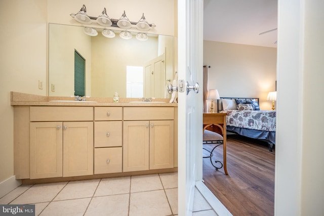 1278 Deep Creek Dr Unit B3, Mc Henry, MD 21541 - bathroom with double vanity, ensuite bathroom, and tile patterned floors