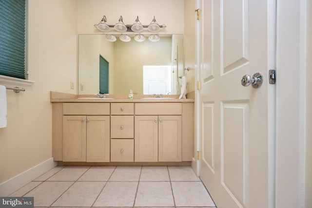 1278 Deep Creek Dr Unit B3, Mc Henry, MD 21541 - full bathroom with double vanity, tile patterned flooring, and baseboards