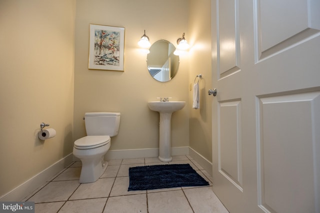 1278 Deep Creek Dr Unit B3, Mc Henry, MD 21541 - bathroom with tile patterned flooring, toilet, baseboards, and a sink