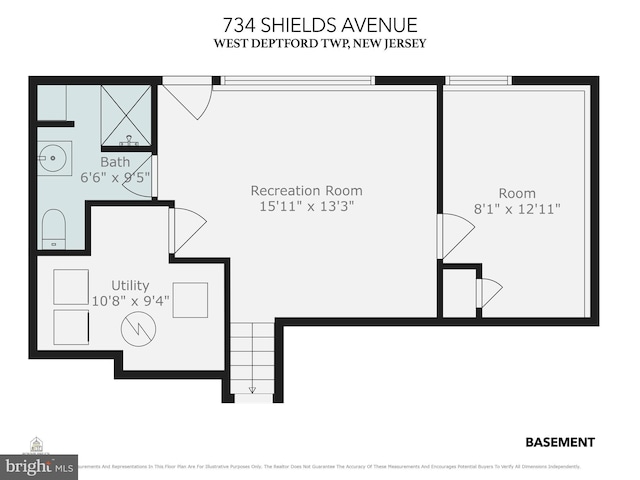 734 Shields, West Deptford, NJ 08096 - room layout