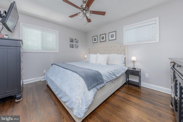 734 Shields, West Deptford, NJ 08096 - bedroom with wood finished floors, baseboards, and ceiling fan