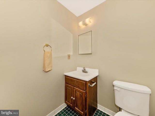1851 Dulaney Ct, Frederick, MD 21702 - bathroom featuring vanity, toilet, baseboards, and tile patterned floors