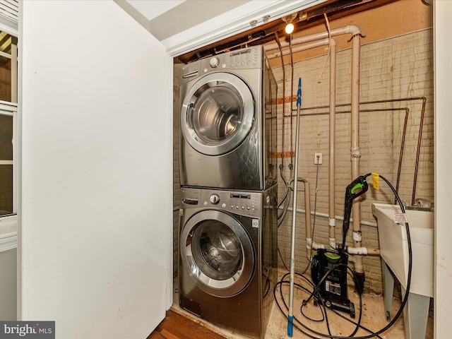 1851 Dulaney Ct, Frederick, MD 21702 - washroom featuring estacked washer and dryer