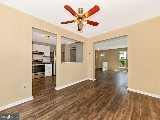 1851 Dulaney Ct, Frederick, MD 21702 - empty room featuring dark wood finished floors, a ceiling fan, and baseboards