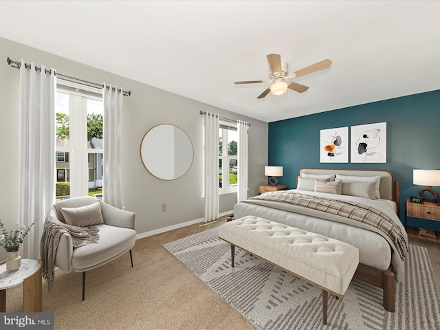 1851 Dulaney Ct, Frederick, MD 21702 - bedroom with carpet flooring, baseboards, and a ceiling fan