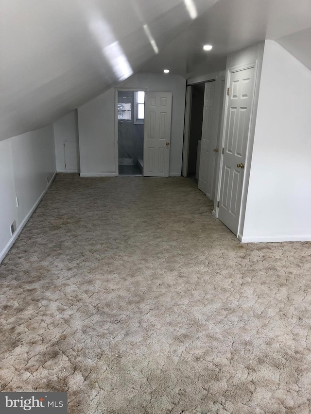 3149 Willits Rd, Philadelphia, PA 19114 - bonus room featuring lofted ceiling, carpet floors, baseboards, and recessed lighting