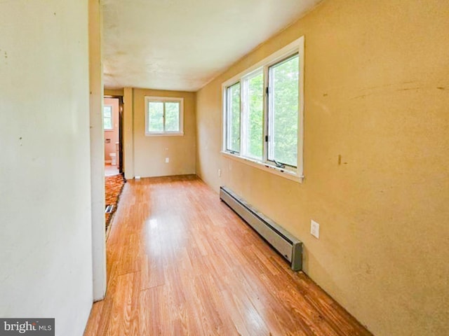 197 Coates Way, Fayette City, PA 15438 - empty room featuring baseboard heating and light wood-type flooring