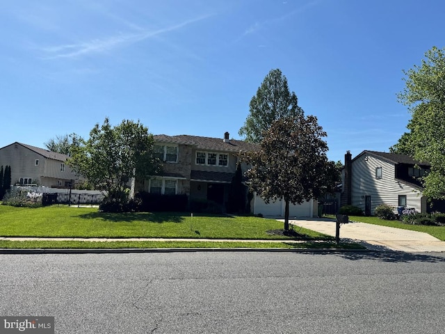 1041 Bobwhite Dr, Cherry Hill, NJ 08003 - view of front of house with concrete driveway and a residential view