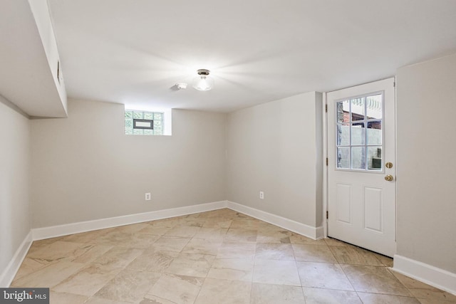 4405 Underwood Rd, Baltimore, MD 21218 - below grade area featuring baseboards