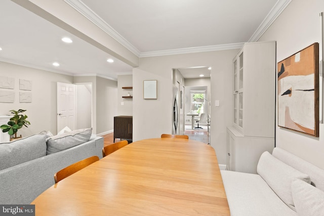 2455 Alsop Ct, Reston, VA 20191 - dining area featuring recessed lighting, ornamental molding, and baseboards