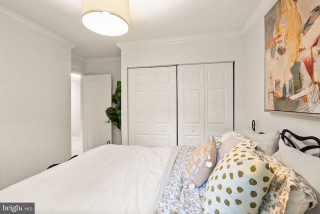 2455 Alsop Ct, Reston, VA 20191 - bedroom featuring ornamental molding and a closet
