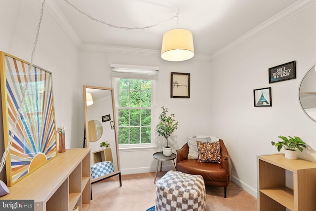 2455 Alsop Ct, Reston, VA 20191 - living area with carpet, crown molding, and baseboards