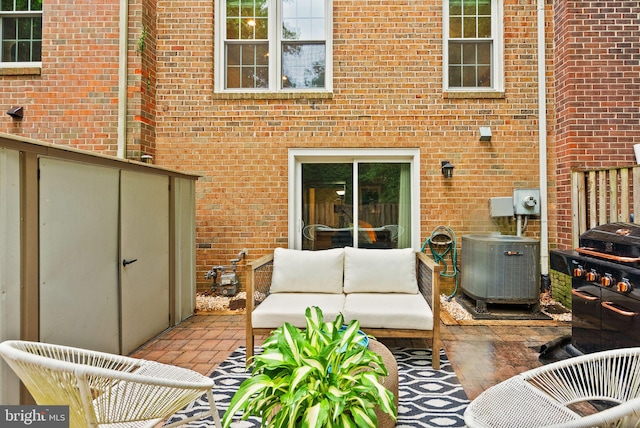 2455 Alsop Ct, Reston, VA 20191 - view of patio / terrace featuring central AC, grilling area, and outdoor lounge area