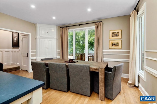 15 Trillium Close, Wintergreen Resort, VA 22967 - dining area featuring light wood-style flooring and recessed lighting
