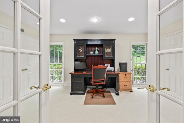 10200 Souza Ln, Manassas, VA 20111 - carpeted home office with healthy amount of natural light and recessed lighting