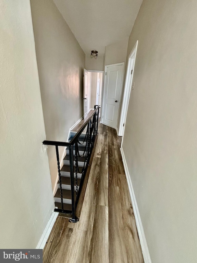 805 W Bristol St, Philadelphia, PA 19140 - stairs with wood finished floors and baseboards