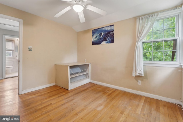 2029 Norhurst Way S, Baltimore, MD 21228 - spare room with baseboards, light wood-style floors, and ceiling fan