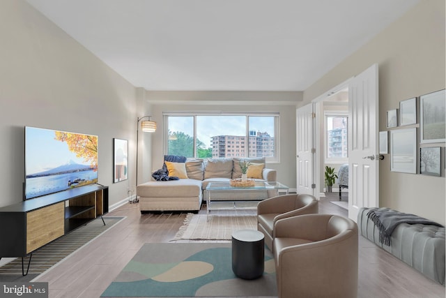 4201 Cathedral Ave NW Unit 918W, Washington, DC 20016 - living area with wood finished floors and baseboards