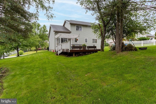 120 Jefferson Cir, Bellefonte, PA 16823 - rear view of house with a deck