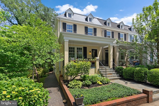 1937 38th St NW, Washington, DC 20007 - view of front of house with a porch and brick siding