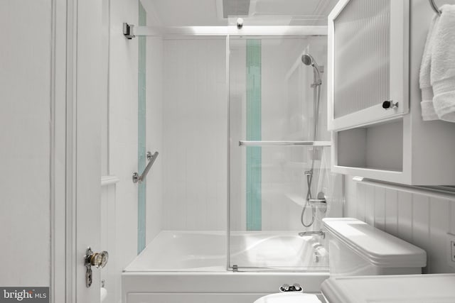 1937 38th St NW, Washington, DC 20007 - full bathroom with toilet and combined bath / shower with glass door