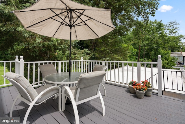 1937 38th St NW, Washington, DC 20007 - wooden terrace with outdoor dining space