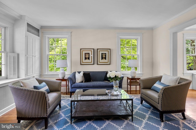 1937 38th St NW, Washington, DC 20007 - living area with wood finished floors and crown molding
