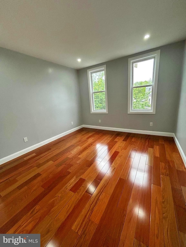 2712 N 6th St, Harrisburg, PA 17110 - empty room with hardwood / wood-style flooring, baseboards, and recessed lighting