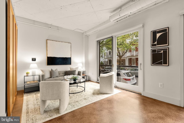 1700 Kalorama Rd NW Unit 206, Washington, DC 20009 - living room featuring baseboards