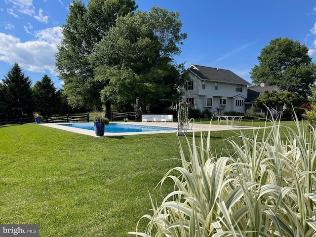 241 Clayhill Dr, Winchester, VA 22602 - view of grassy yard with an outdoor pool