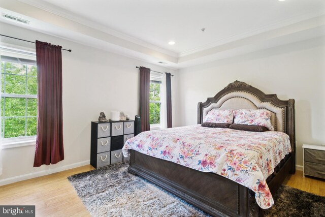 5310 B St SE, Washington, DC 20019 - bedroom featuring ornamental molding, wood finished floors, multiple windows, baseboards, and recessed lighting