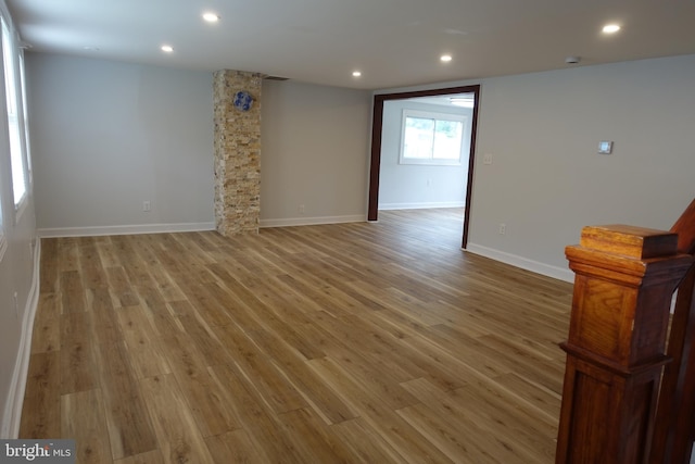413 Dominion Rd, Chester, MD 21619 - empty room featuring light wood-type flooring, recessed lighting, and baseboards
