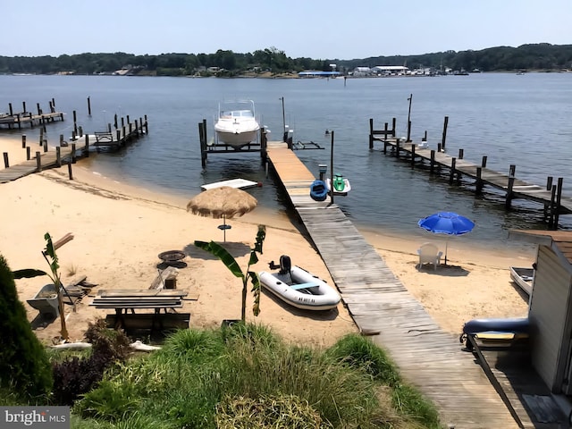 336 Bar Harbor Rd, Pasadena, MD 21122 - dock area with a water view and boat lift