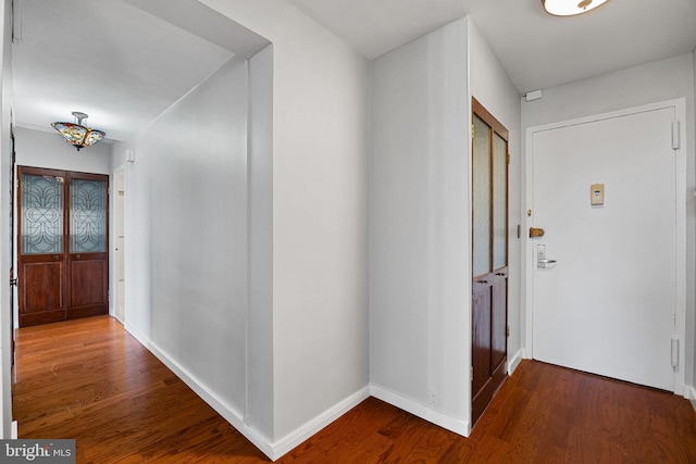 220 Locust St Unit 7As, Philadelphia, PA 19106 - hall with dark wood-type flooring and baseboards