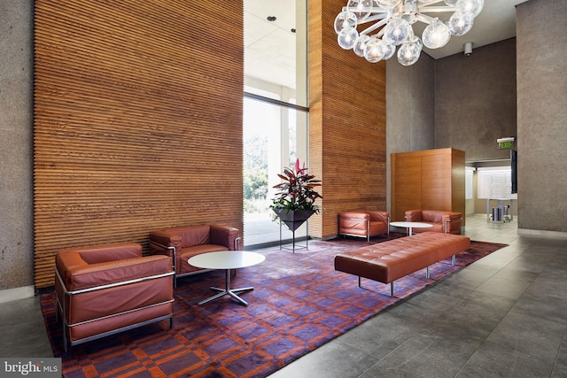 220 Locust St Unit 7As, Philadelphia, PA 19106 - building lobby featuring a high ceiling and expansive windows
