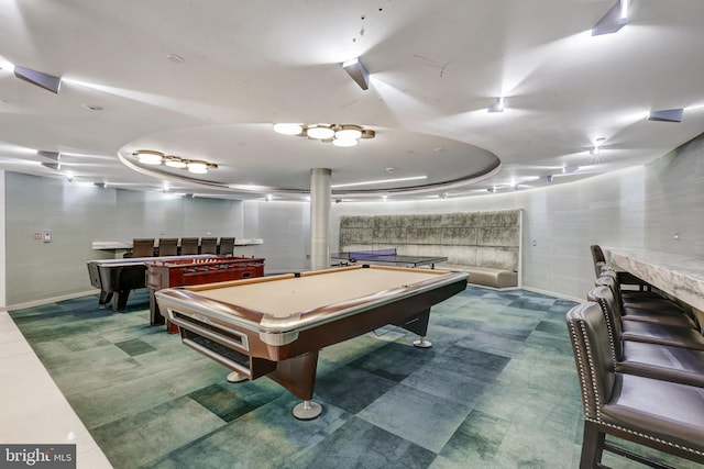 8370 Greensboro Dr Unit 508, Mclean, VA 22102 - game room featuring billiards, baseboards, and a tray ceiling