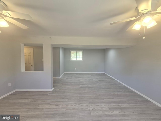 11 Centennial Ct, Sicklerville, NJ 08081 - empty room featuring a ceiling fan, wood finished floors, and baseboards