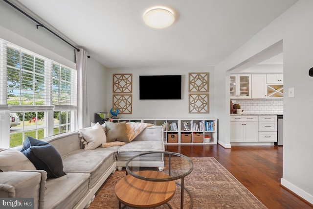 9977 Mallow Ct, Manassas, VA 20110 - living room featuring dark wood-type flooring