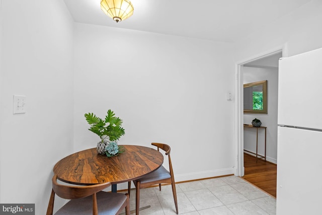 8008 Park Crest Dr, Silver Spring, MD 20910 - dining space with light tile patterned floors and baseboards